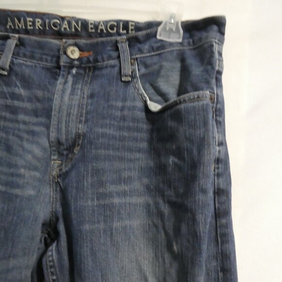 AMERICAN EAGLE | 34 x 32 | Bootcut Subtle Distressed Blue Denim - Jeans - Picture 5 of 16